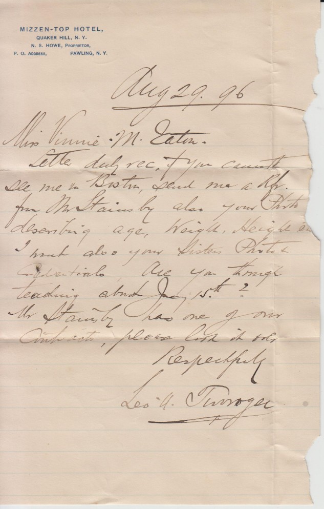 Eaton letter text – Easton NH Conservation