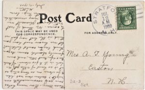 1909 postcard from Hattie to Mary Poor Young