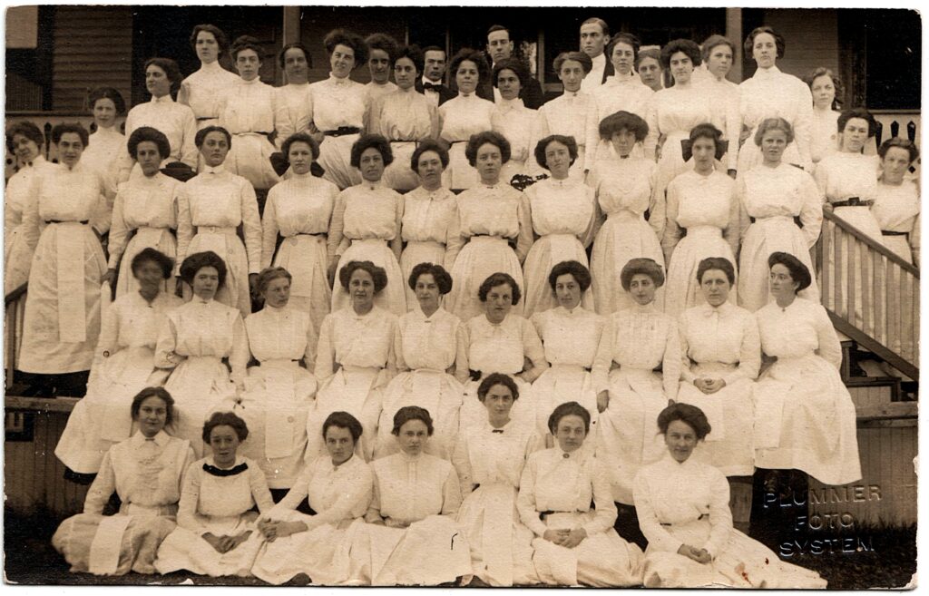 Unknown group, possibly nursing school graduates.