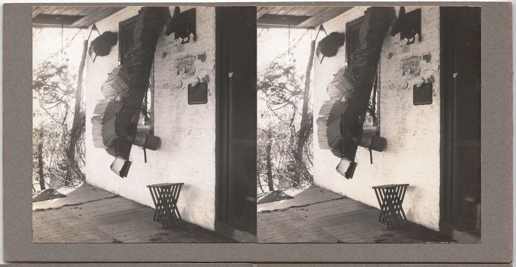 Winter Zero's Bottle Farm, porch with magazine holder, October 12, 1939